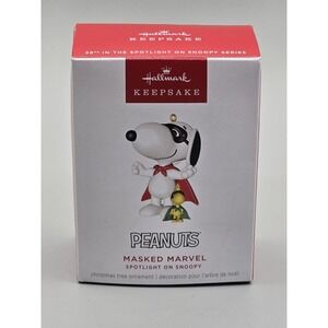 Hallmark Keepsake 2025 Masked Marvel Spotlight‎ on Snoopy Peanuts Ornament